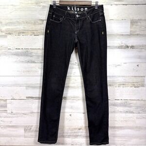 Kitson Black Only Me Robertson Low Rise‎ Skinny Embroidered Pocket Jeans Size 28